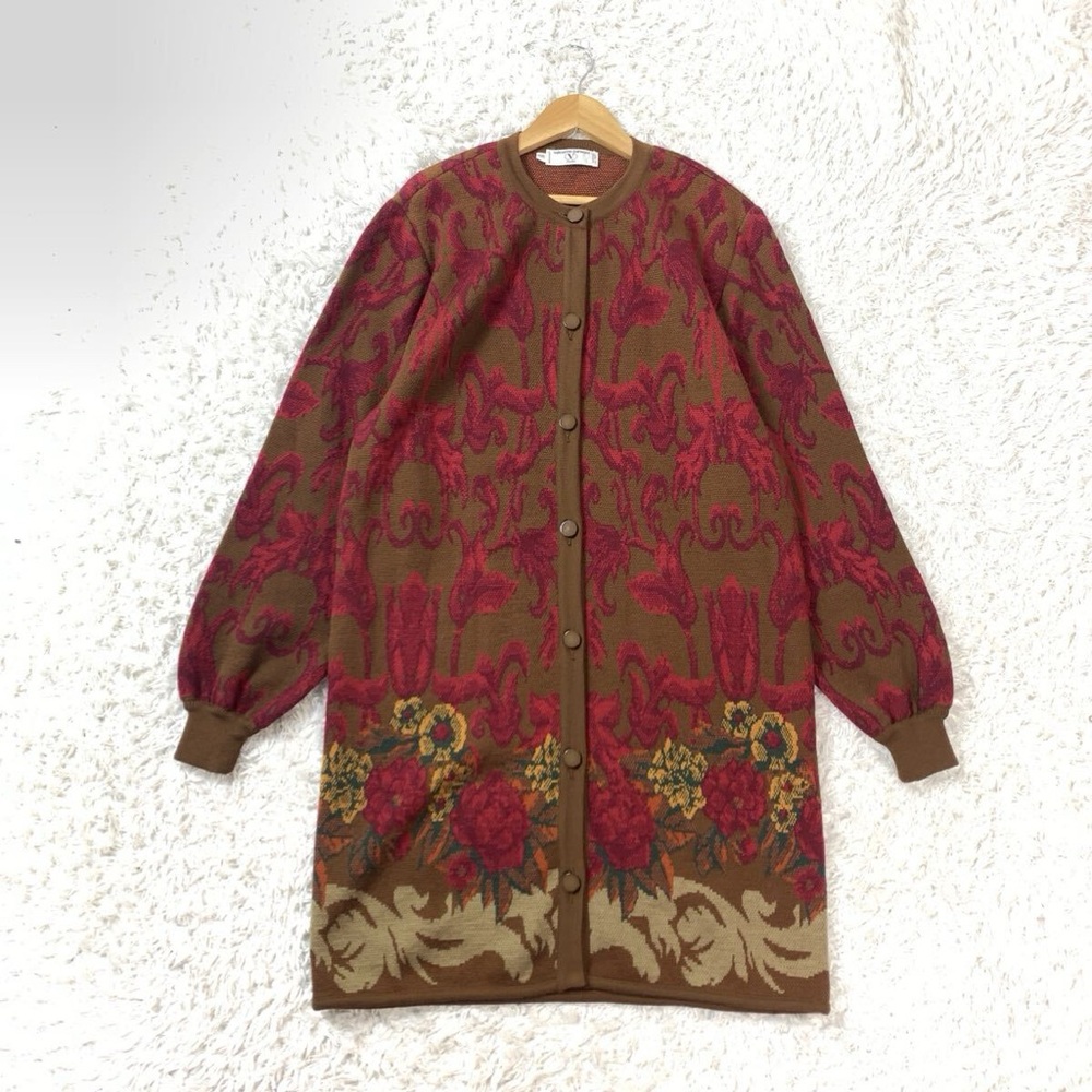 Vintage Valentino garavani Long Cardigan Knit Wool Angora